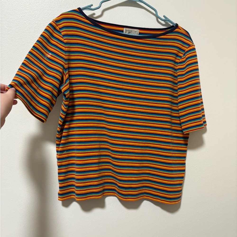 Jones New York Vibrant Striped Top